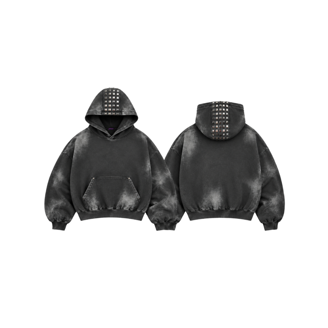 Studded Washed Hoodie